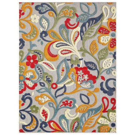 Palacedesigns 2 x 4 ft. Jacobean Floral Indoor Outdoor Rectangle Area Rug - Multi Color PA3675683